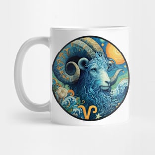 ZODIAC Aries - Astrological ARIRS - ARIRS - ZODIAC sign - Van Gogh style - 13 Mug